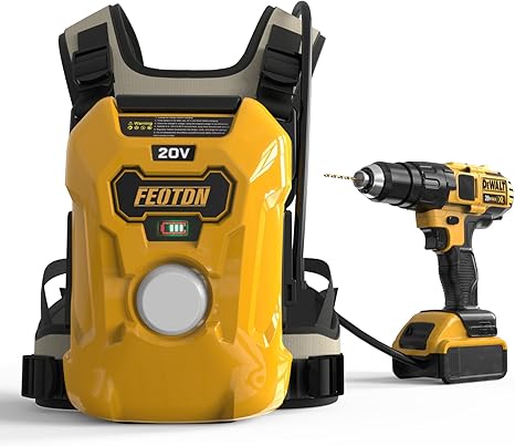 20V MAX Portable Backpack Battery, Power Bank, 40,000 mAh Li-Ion Battery Pack with Adapter Cable and Type-C Port (Tools not Included)
